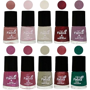nail paint  glossy amp shine nail polish combo 6 ml each - set of 10 multicolor05706