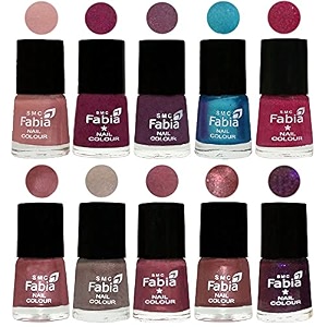 nail paint  glossy amp shine nail polish combo 6 ml each - set of 10 multicolor05323
