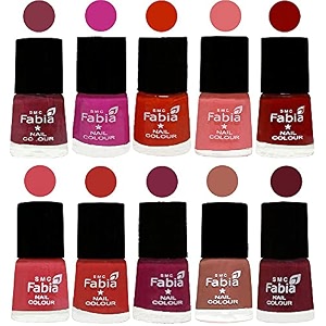 nail paint  glossy amp shine nail polish combo 6 ml each - set of 10 multicolor05386