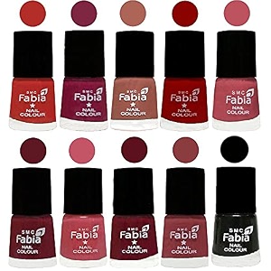 nail paint  glossy amp shine nail polish combo 6 ml each - set of 10 multicolor05495