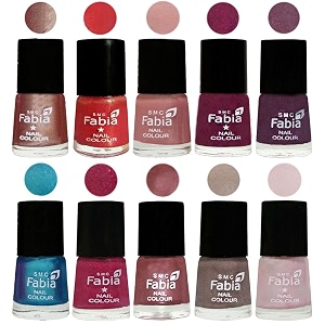 nail paint  glossy amp shine nail polish combo 6 ml each - set of 10 multicolor05236