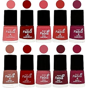 nail paint  glossy amp shine nail polish combo 6 ml each - set of 10 multicolor05441