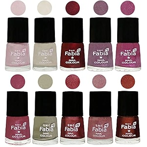 nail paint  glossy amp shine nail polish combo 6 ml each - set of 10 multicolor05719