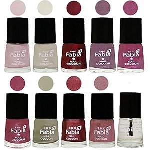 nail paint  glossy amp shine nail polish combo 6 ml each - set of 10 multicolor05738