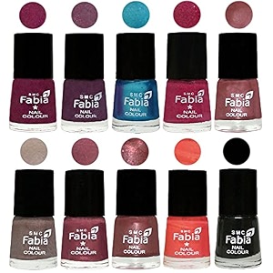 nail paint  glossy amp shine nail polish combo 6 ml each - set of 10 multicolor05372