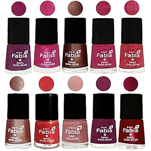 nail paint  glossy amp shine nail polish combo 6 ml each - set of 10 multicolor05048