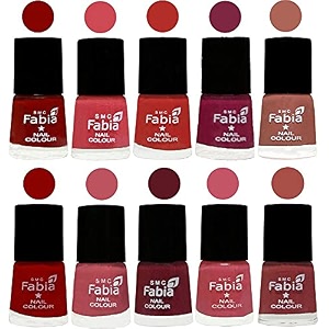 nail paint  glossy amp shine nail polish combo 6 ml each - set of 10 multicolor05459