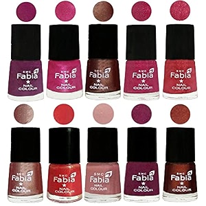 nail paint  glossy amp shine nail polish combo 6 ml each - set of 10 multicolor05047