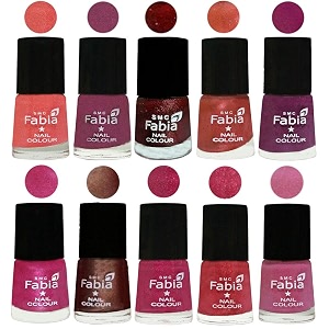 nail paint  glossy amp shine nail polish combo 6 ml each - set of 10 multicolor04856