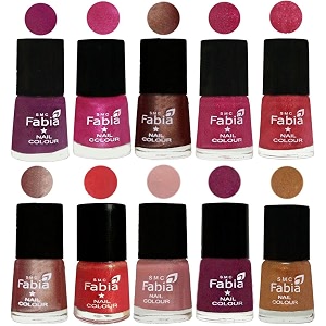 nail paint  glossy amp shine nail polish combo 6 ml each - set of 10 multicolor05033