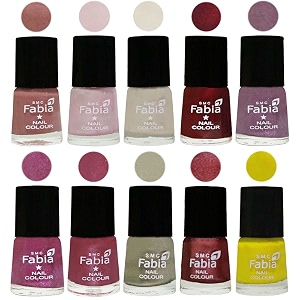 nail paint  glossy amp shine nail polish combo 6 ml each - set of 10 multicolor05703