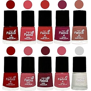 nail paint  glossy amp shine nail polish combo 6 ml each - set of 10 multicolor05467
