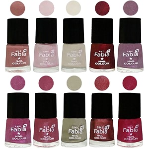 nail paint  glossy amp shine nail polish combo 6 ml each - set of 10 multicolor05696