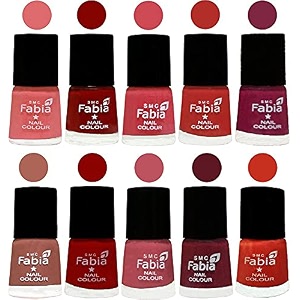 nail paint  glossy amp shine nail polish combo 6 ml each - set of 10 multicolor05442