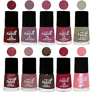 nail paint  glossy amp shine nail polish combo 6 ml each - set of 10 multicolor05775
