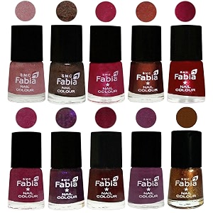 nail paint  glossy amp shine nail polish combo 6 ml each - set of 10 multicolor05873