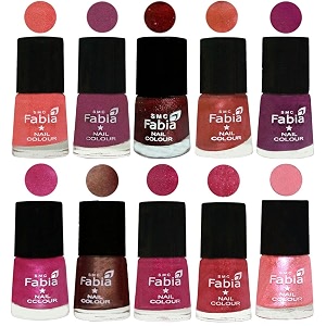 nail paint  glossy amp shine nail polish combo 6 ml each - set of 10 multicolor04884