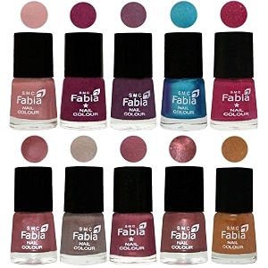 nail paint  glossy amp shine nail polish combo 6 ml each - set of 10 multicolor05306