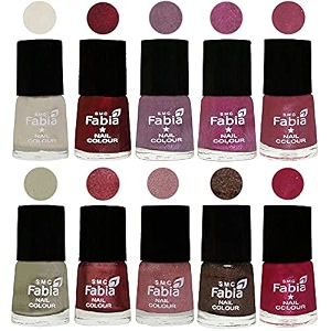 nail paint  glossy amp shine nail polish combo 6 ml each - set of 10 multicolor05739