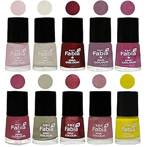 nail paint  glossy amp shine nail polish combo 6 ml each - set of 10 multicolor05725