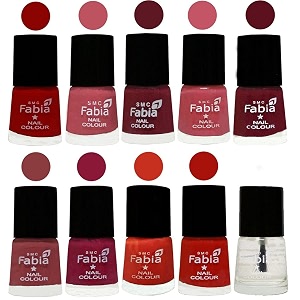 nail paint  glossy amp shine nail polish combo 6 ml each - set of 10 multicolor05526