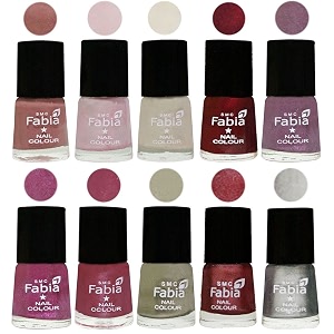 nail paint  glossy amp shine nail polish combo 6 ml each - set of 10 multicolor05705