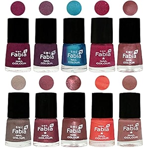 nail paint  glossy amp shine nail polish combo 6 ml each - set of 10 multicolor05343