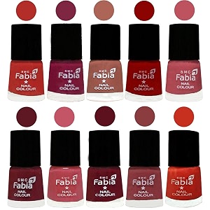 nail paint  glossy amp shine nail polish combo 6 ml each - set of 10 multicolor05484