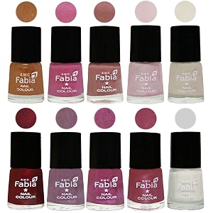 nail paint  glossy amp shine nail polish combo 6 ml each - set of 10 multicolor05668