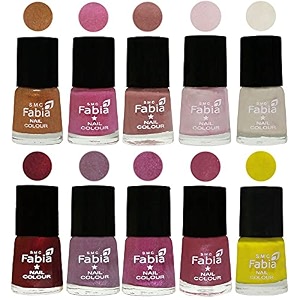 nail paint  glossy amp shine nail polish combo 6 ml each - set of 10 multicolor05656
