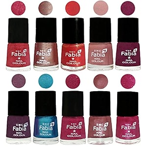 nail paint  glossy amp shine nail polish combo 6 ml each - set of 10 multicolor05194