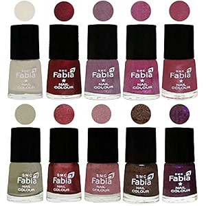 nail paint  glossy amp shine nail polish combo 6 ml each - set of 10 multicolor05743