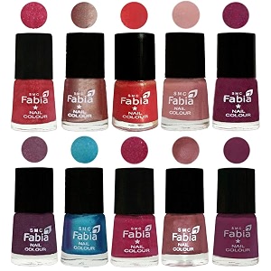 nail paint  glossy amp shine nail polish combo 6 ml each - set of 10 multicolor05216