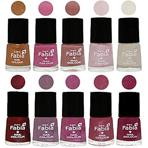 nail paint  glossy amp shine nail polish combo 6 ml each - set of 10 multicolor05652