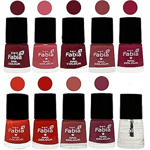 nail paint  glossy amp shine nail polish combo 6 ml each - set of 10 multicolor05543