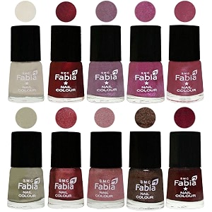 nail paint  glossy amp shine nail polish combo 6 ml each - set of 10 multicolor05744