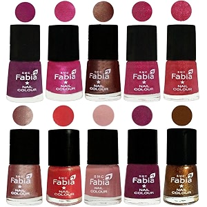 nail paint  glossy amp shine nail polish combo 6 ml each - set of 10 multicolor05061