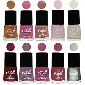 nail paint  glossy amp shine nail polish combo 6 ml each - set of 10 multicolor05658