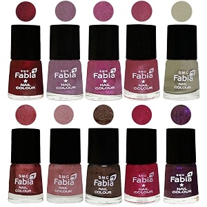 nail paint  glossy amp shine nail polish combo 6 ml each - set of 10 multicolor05763