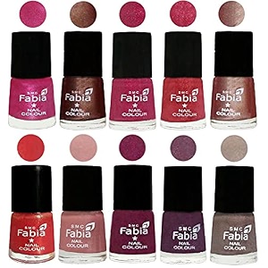 nail paint  glossy amp shine nail polish combo 6 ml each - set of 10 multicolor05070