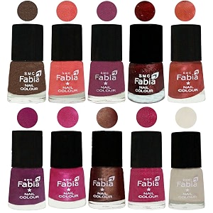 nail paint  glossy amp shine nail polish combo 6 ml each - set of 10 multicolor04812
