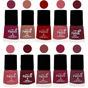 nail paint  glossy amp shine nail polish combo 6 ml each - set of 10 multicolor05499