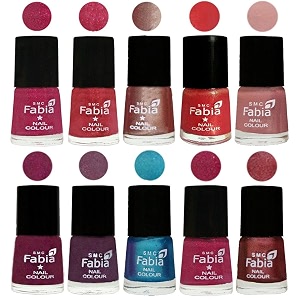nail paint  glossy amp shine nail polish combo 6 ml each - set of 10 multicolor05166