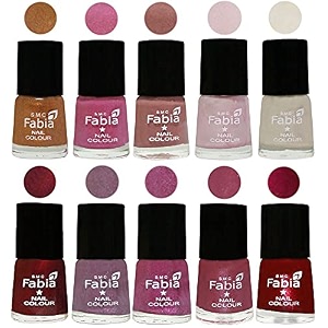 nail paint  glossy amp shine nail polish combo 6 ml each - set of 10 multicolor05651