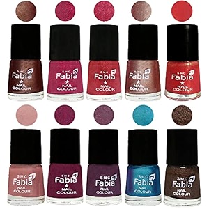 nail paint  glossy amp shine nail polish combo 6 ml each - set of 10 multicolor05128
