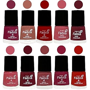 nail paint  glossy amp shine nail polish combo 6 ml each - set of 10 multicolor05497