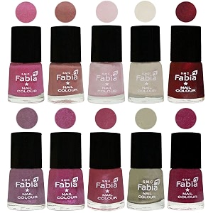 nail paint  glossy amp shine nail polish combo 6 ml each - set of 10 multicolor05676