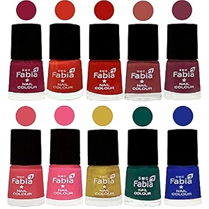 nail paint  glossy amp shine nail polish combo 6 ml each - set of 10 multicolor05564