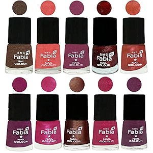 nail paint  glossy amp shine nail polish combo 6 ml each - set of 10 multicolor04827