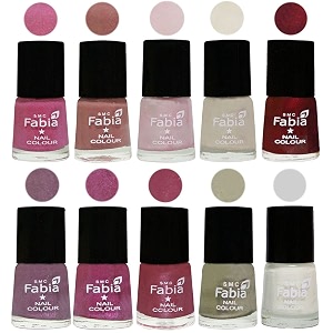 nail paint  glossy amp shine nail polish combo 6 ml each - set of 10 multicolor05692